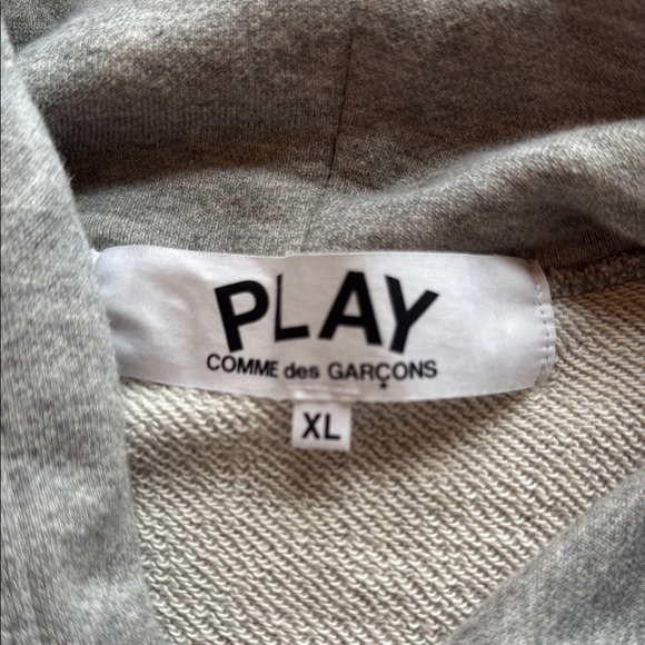 Comme des Garcons PLAY Gray Hoodie - Picture 2 of 4